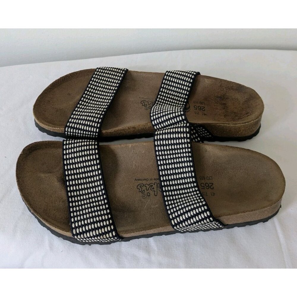 Birkenstock Birki's Curacao Elastic Strap Sandals 41 Women's 10 M8 Black White